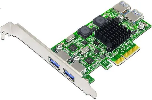 Alt view image 2 of 6 - USB 3.0 PCI-E Card 4 Port USB3.0 5Gbps Dual Channel PCI-E to USB 3.0 Expansion Card Adapter For Desktop Computer Compontens