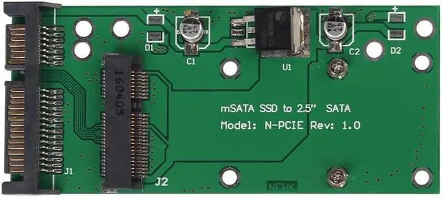 Alt view image 2 of 5 - NGFF ( M2 ) MINI PCI-E/mSATA TO 2.5 Inch SATA Drive Adapter Converter PCI Sata Convert Card 27/50/70mm