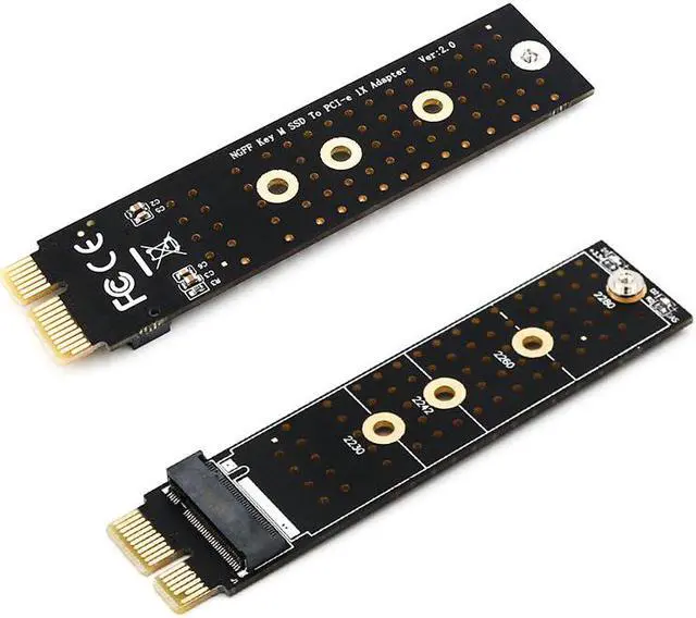 Alt view image 4 of 6 - PCIE to M2 Adapter NVMe SSD M2 PCIE X1 Raiser PCI-E PCI Express M Key Connector Supports 2230 2242 2260 2280 M.2 SSD Full Speed