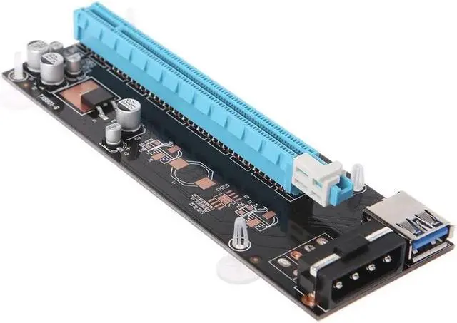 Alt view image 3 of 6 - Amify PCI-E 1x To 16x Adapter NGFF M.2 Riser Card USB 3.0 SATA 4Pin Power Cord Mining