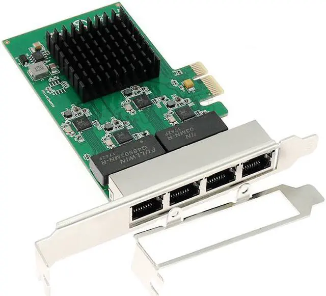 Main image of 4 Gigabit Ethernet card PCI-E X1 4 RJ45 port interface 10/100/1000M Extension card
