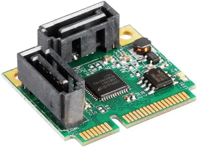 Alt view image 5 of 5 - 2 Ports SATA 6G Mini PCI-E PCI Express Card SATA III 3.0 Converter to Full Size Bracket SATA3.0