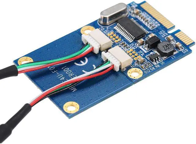Main image of Mini PCI-E to Dual USB Adapter MINI PCIe to 2 Ports USB2.0 Converter Card Expansion Card