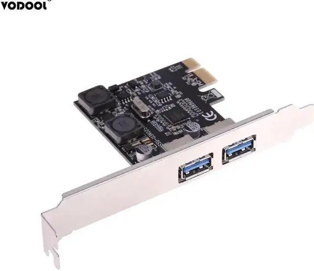 Alt view image 3 of 6 - 2 Ports 5Gbps Superspeed USB3.0 PCI-E PCI-Express X1 Host Controller Card Adapter PCI-E USB Expansion Card