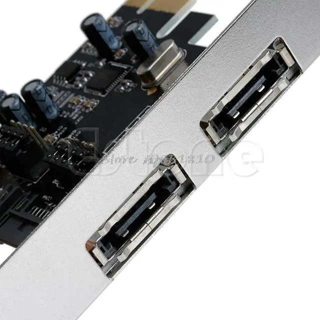 Alt view image 4 of 5 - 2 SATA 2 eSATA 6 Gbps 3.0 to PCI-E Express Control Card Adapter 6Gbps Converter