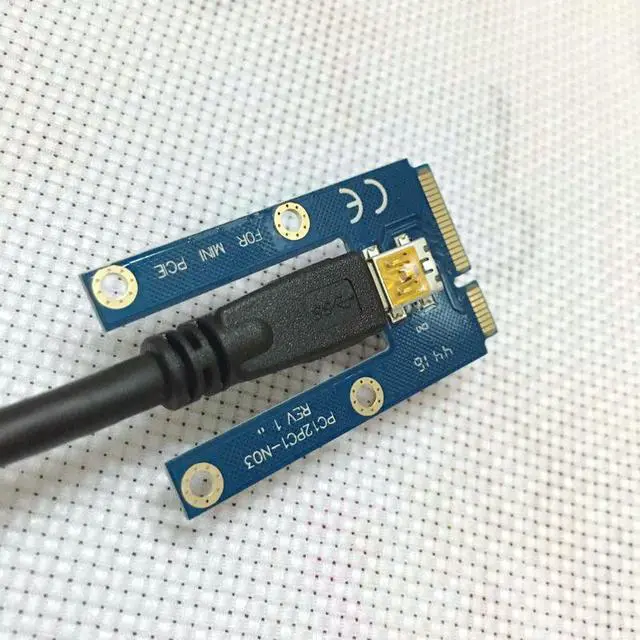 Alt view image 5 of 6 - Mini PCI Express PCI-E Riser Card PCIe 1x to 16x Adapter with SATA 6pin Cable USB Riser For Bitcoin Miner BTC Machine Mining