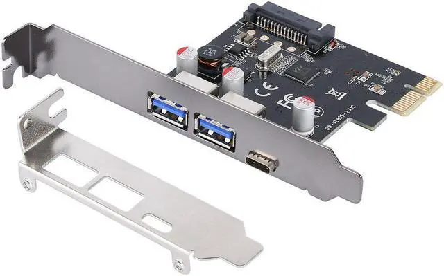 Main image of USB 3.1 Type C PCIe Expansion Card PCI-e to 1 Type C and 2 Type A 3.0 USB Adapter PCI Express Controller Hub For Desktop PC