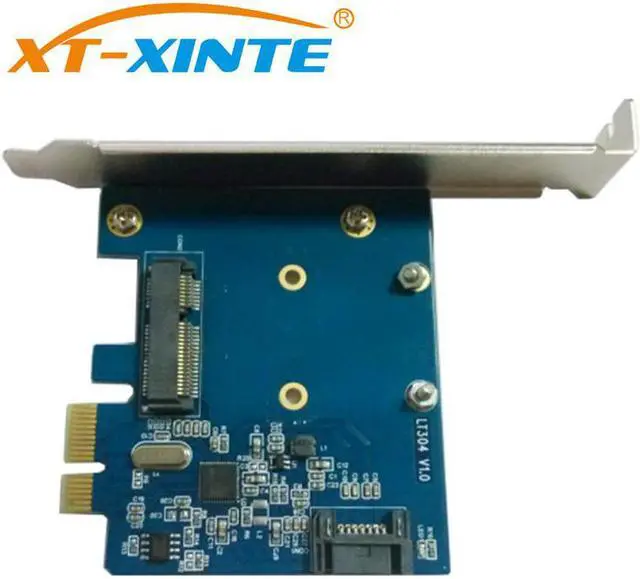 Alt view image 3 of 5 - PCI-E Expansion Card PCI-Express SATA 3.0 + mSATA 3.0 Adapter Card LT304 High-Speed Transmission Desktop Dedicated SSD