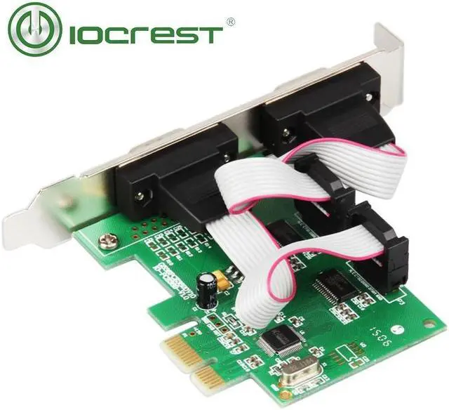 Alt view image 2 of 5 - Amify IOCREST PCI Express 2 Ports Serial rs232 com db9 controller card PCI-e 1.0 x 1 dual port I/O adapter converter wch 382 chip