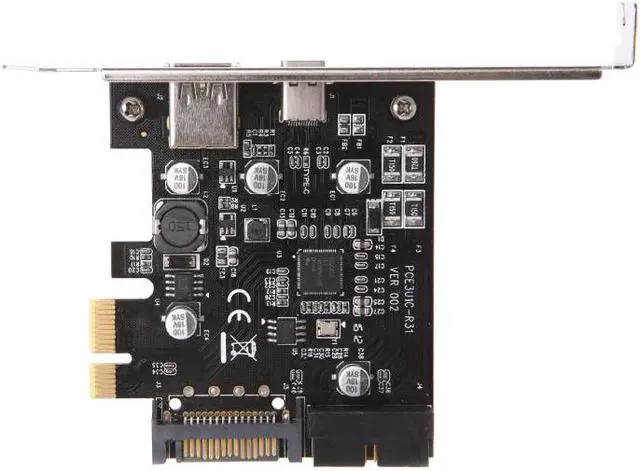 Alt view image 3 of 6 - Amify 1 Set PCI-E Express To USB 3.1 Type-C USB-C Plug Power Charger Expansion Card Adapter High Speed