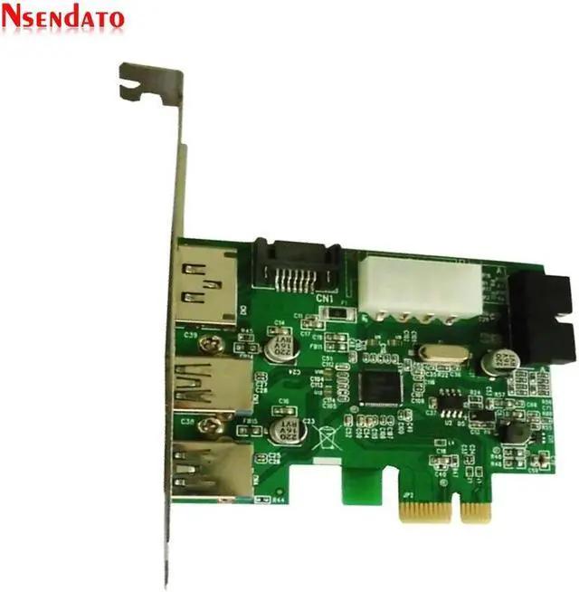 Main image of Amify PCI Express 2 ports USB3.0 eSATA eSATAp II & USB 3.0 to PCI-E PCI Express Card w/Motherboard 20 pin Connector eSATA with D720201