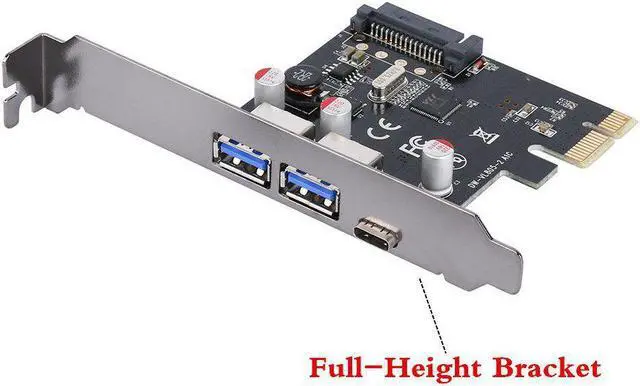 Alt view image 5 of 6 - USB 3.1 Type C PCIe Expansion Card PCI-e to 1 Type C and 2 Type A 3.0 USB Adapter PCI Express Controller Hub For Desktop PC