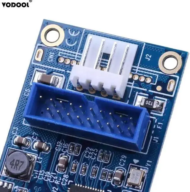 Alt view image 5 of 6 - Mini PCI-E To USB 3.0 19Pin Header 2 Port Expansion Card Computer PC Components PCI Express USB3.0 Converter Card Adapter