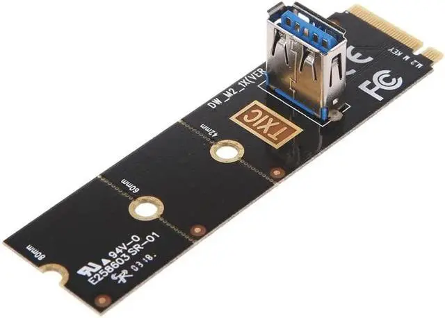 Alt view image 2 of 6 - Amify NGFF M.2 To USB3.0 PCI-E Riser Card M2 Slot Extender Adapter For BTC/ETH Mining