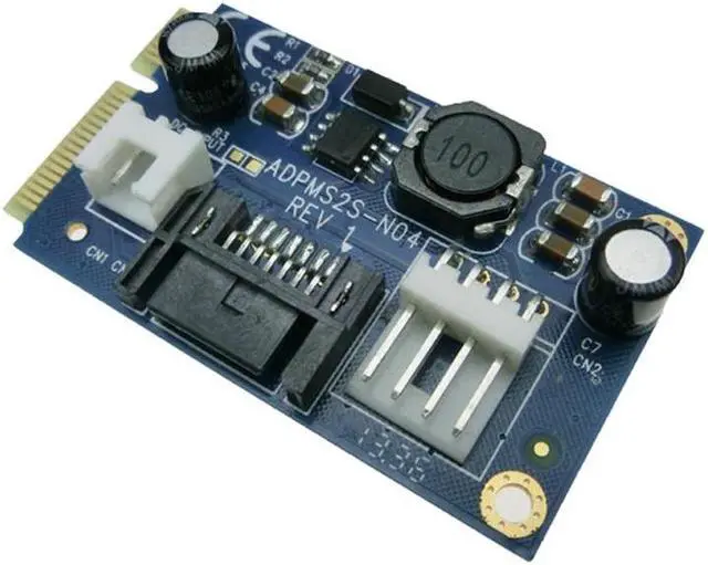 Alt view image 3 of 6 - MSATA to SATA adapter card pci-e to 3*sata hard drive adapter card mSATA SSD expansion card