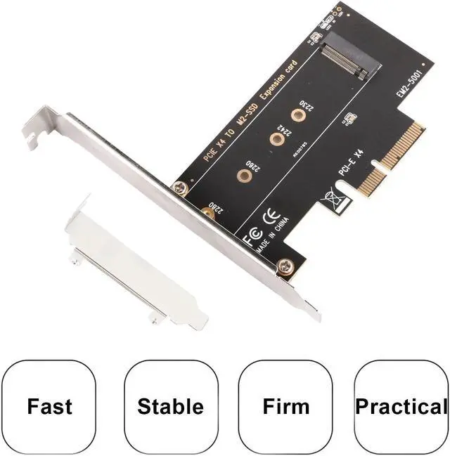 Main image of M2 to M Key PCI-E X4 Card ECM21 M.2 PCIe to PCIe 3.0 x4 Adapter - Support M.2 PCIe 2280, 2260, 2242, 2230