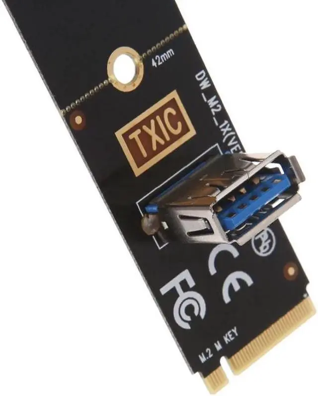 Alt view image 5 of 6 - Amify NGFF M.2 To USB3.0 PCI-E Riser Card M2 Slot Extender Adapter For BTC/ETH Mining
