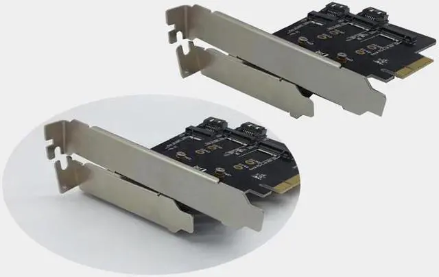Alt view image 5 of 6 - Dual M.2 PCIe Adapter M2 SSD NVME M Key SATA-based B Key to PCI-e 3.0 x 4 Controller Converter Card Support 2280 2260 2242 2230