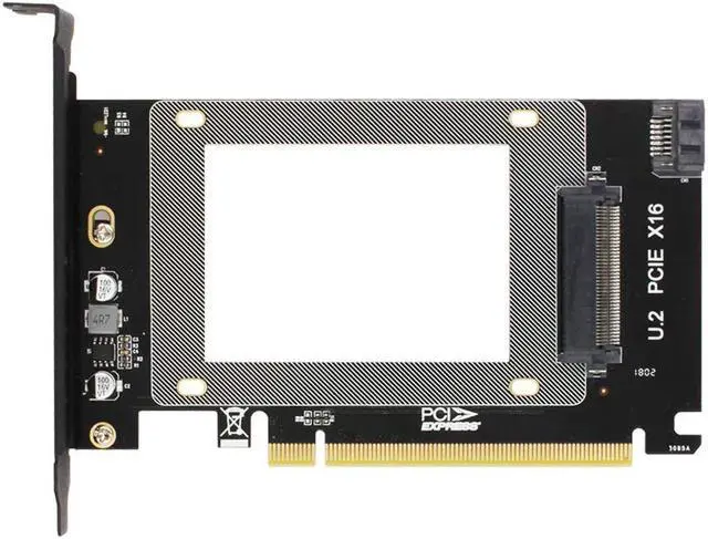 Main image of PCI-E Riser 3.0 4X X16 to U.2 SFF-8639 Adapter NVMe PCIe SSD PCI-e to U2 Card M.2 NGFF 2.5" SSD to PCI-EX16 Intel