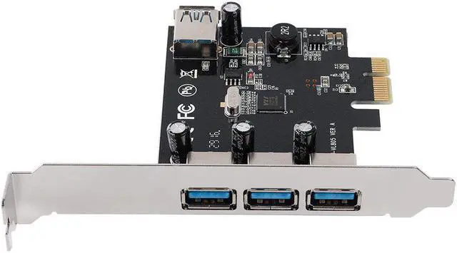 Alt view image 2 of 6 - USB 3.0 PCIe Expansion Card PCI-e to 4 Ports USB Adapter PCI Express Controller Hub for Windows Desktop PC Self-Powered