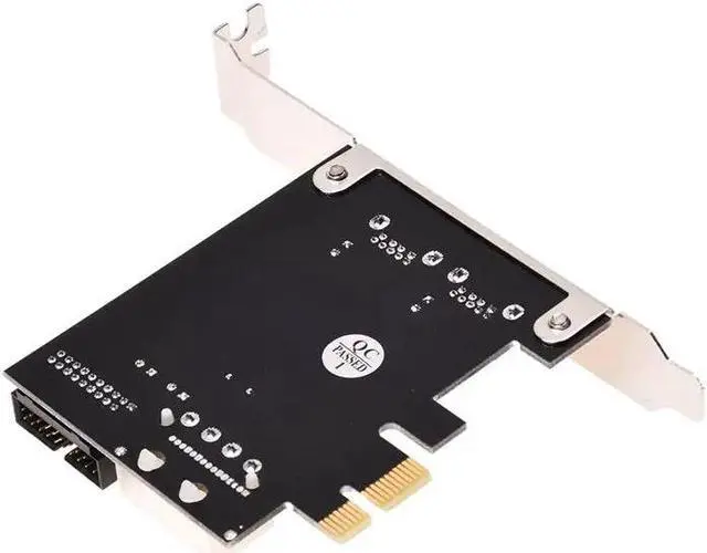 Alt view image 4 of 5 - Super Speed 2-Port USB 3.0 PCI-E PCI Express 19-pin USB3.0 15-pin SATA Connector Low Profile