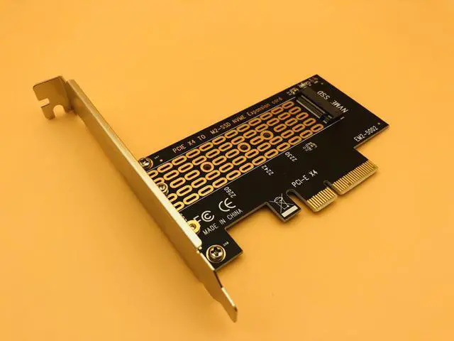 Alt view image 2 of 6 - PCIE M2 Riser Card PCI-E PCI Express 3.0 X4 to NVMe M.2 M KEY NGFF SSD Adapter Support 2230 2242 2260 2280 Size NVMe M.2 SSD