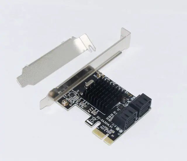 Alt view image 6 of 6 - Marvell 88SE9215 PCIE to SATA Card PCI-E Adapter PCI Express to SATA3.0 Expansion Card 4Port SATA III 6G for SSD HDD IPFS Mining