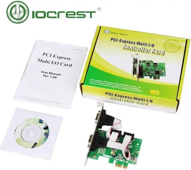 Alt view image 5 of 5 - Amify IOCREST PCI Express 2 Ports Serial rs232 com db9 controller card PCI-e 1.0 x 1 dual port I/O adapter converter wch 382 chip