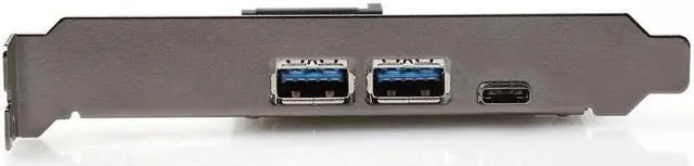 Alt view image 2 of 5 - PCI-e to usb3.1 Type-C + Type-A expansion card PCIe express USB port network adapters card with 15pin SATA port