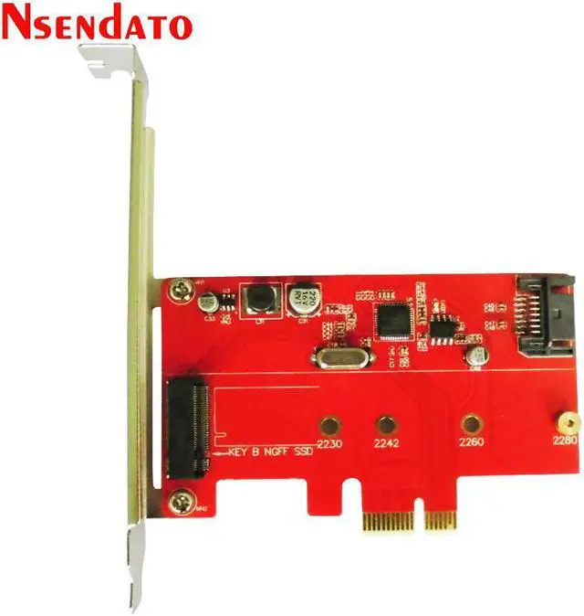 Alt view image 5 of 5 - Express 2.0 to NGFF M.2 B Key SSD SATA III 3.0 to  PCI Sata Express Combo Card Adapter Converter ASM1061