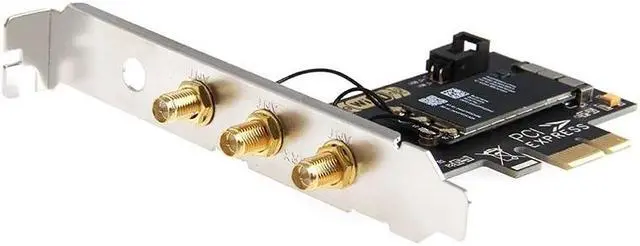 Alt view image 5 of 6 - AC 1750M Dual-Band PCI-E BCM94360CS BT4.0 Wireless Wifi Adapter Card W/ Antenna