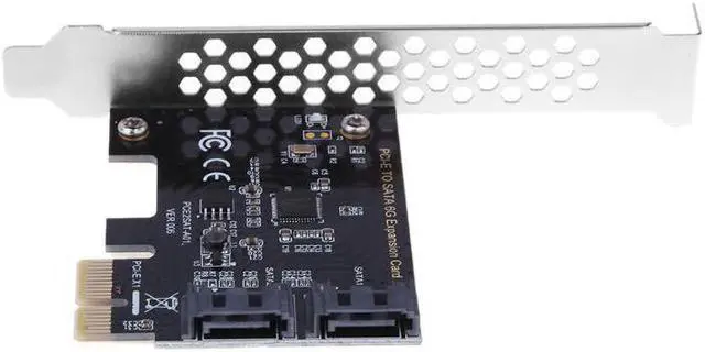Alt view image 4 of 6 - PCIE to SATA Card PCI-E Adapter PCI Express to SATA3.0 Converter 2-Port SATA III 6G Expansion Controller Card Adapter
