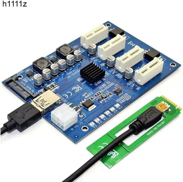 Main image of M.2 NGFF PCI-E PCI Express Extender Riser Card Adapter 4 PCI-E slot adapter PCIe Port Multiplier PCIE Express Card For Mining
