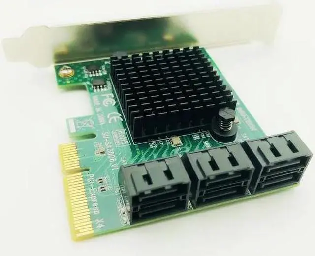 Alt view image 4 of 6 - SATA Card 6 Port SATA 3.0 PCI-E PCI Express Controller Card with Bracket SATAIII 6Gbps Expansion Card Adapter Boards for Desktop