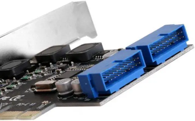 Alt view image 5 of 6 - PCI Express to Dual 20 Pin USB 3.0 PCI-e X1 to 2 ports 19pin USB3.0 Header Support Low Profile Bracket #224789Hot