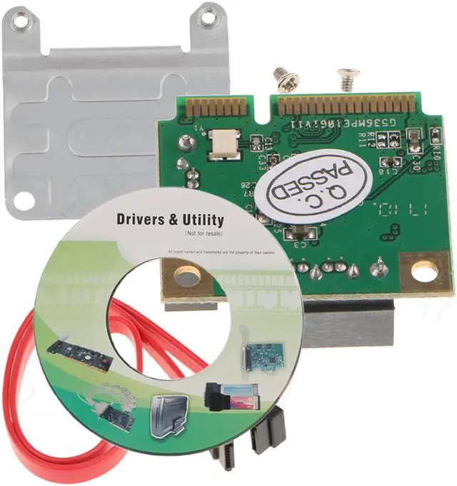 Alt view image 5 of 6 - Amify 2Port SATA 6G Mini PCI-E Express Card SATA III 3.0 Converter Expansion Card