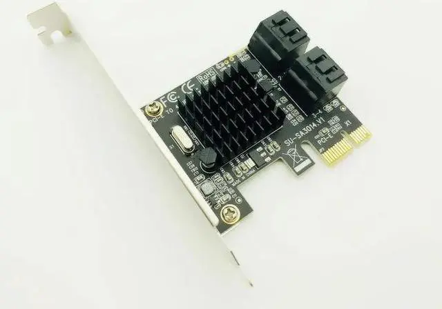 Alt view image 4 of 6 - Amify PCI-E PCI Express to SATA 3.0 Extension Card with Bracket 4-Port SATA III 6Gbps Expansion Adapter Boards for Computer Chassis PC