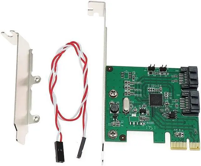 Alt view image 2 of 4 - SATA III Port RAID PCI-e X1 Card 2-port SATA III PCI Express Card Marvell 88SE9128 Chipset