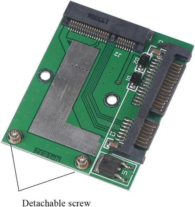 Alt view image 2 of 6 - 2.7/5cm PCI-E mSATA SSD to SATA Converter Card Mini PCI-E SATA 1.8 inch to SATA 2.5" 22 Pin HDD Adapter for Laptop PC