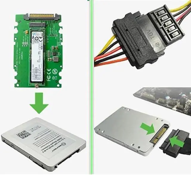 Alt view image 4 of 6 - M.2 Adapter M.2 NVMe SSD to PCI-e U.2 SFF-8639 Adapter PCIe M2 converter with enclosure for desktop