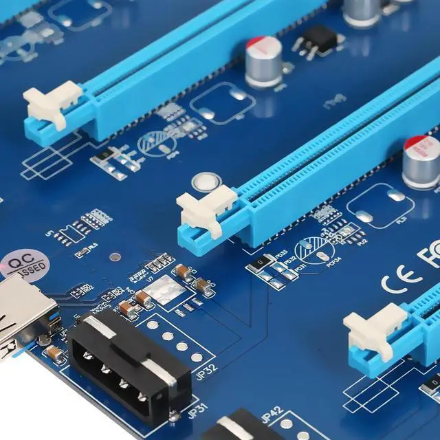Alt view image 2 of 6 - Amify PCI-E 1 to 4 PCI Express 16X Slots Riser Card Mining Modules PCI-e 1X to External 4 PCIe Slots Adapter Pcie Port Multiplier