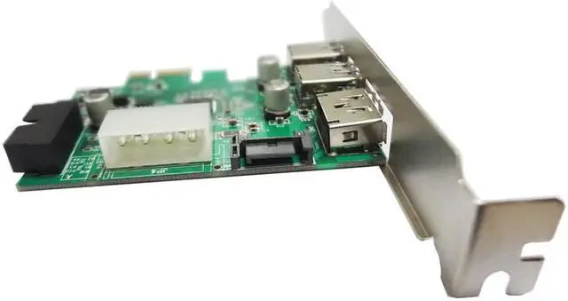 Alt view image 5 of 6 - Amify USB3.0 Expansion card PCI-E PCI express eSATA built-in 19 pin USB3.0 PCI-E Riser adapter add on cards