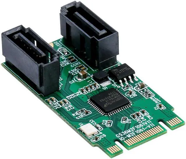Main image of NGFF PCIe B+M key to 2 Port SATA 3.0 RAID Card M.2 to dual SATA 6Gbps Adapter RAID0 RAID1 with 7Pin SATA cable ASM1061R