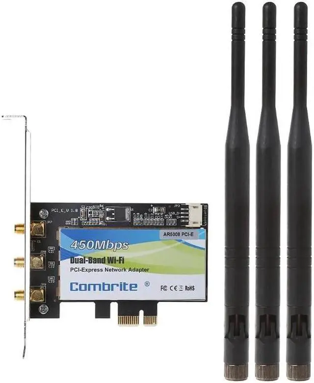 Main image of PCI-E 2.4G+5G Dual Band Wifi 300/450M PCI-Express Wlan Card For INTEL6300 AR5008