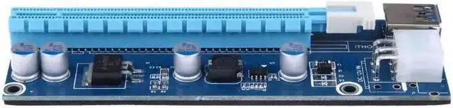 Alt view image 5 of 6 - Amify USB 3.0 Mini PCI-E to PCIe PCI Express 1x to 16x Extender Riser Raiser Card Adapter SATA 6Pin Power Cable for BTC Mining