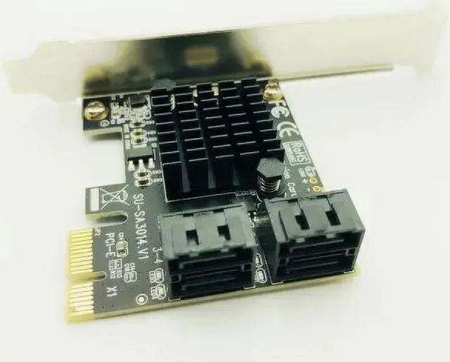 Alt view image 5 of 6 - Amify PCI-E PCI Express to SATA 3.0 Extension Card with Bracket 4-Port SATA III 6Gbps Expansion Adapter Boards for Computer Chassis PC