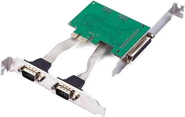 Alt view image 4 of 6 - 2 Port PCI-E serial port card DB25 Printer Parallel Port LPT to PCI-E PCI Express Card Adapter Converter WCH382 Chip DB9 DB25