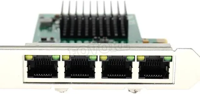 Alt view image 6 of 6 - 4 Gigabit Ethernet card PCI-E X1 4 RJ45 port interface 10/100/1000M Extension card