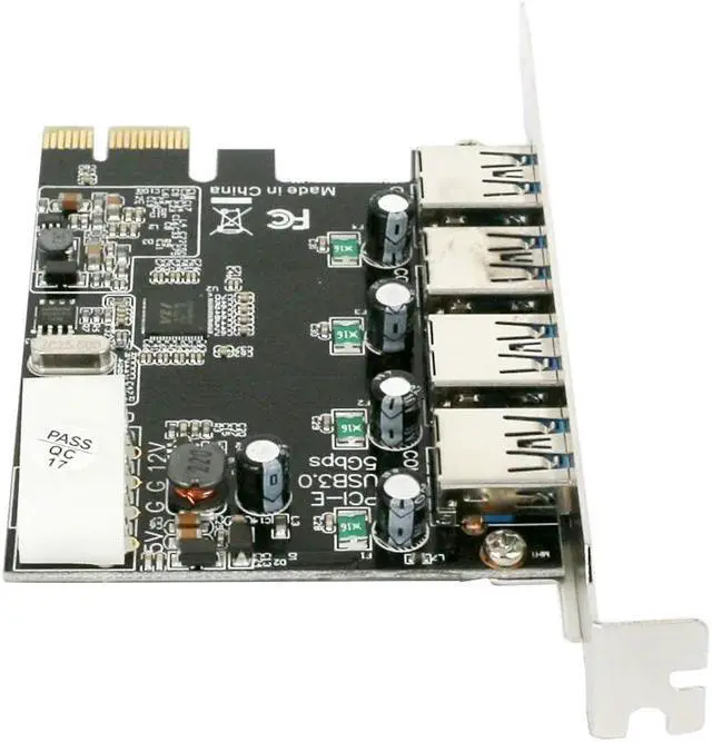 Alt view image 5 of 7 - 4 port USB 3.0 PCI-e Expansion Card PCI express PCIe USB 3.0 hub adapter 4-port USB3.0 controller USB 3 0 PCI e PCIe express 1x