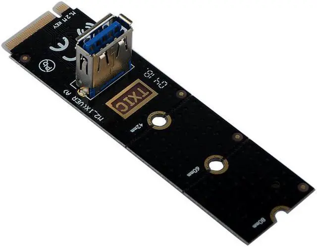 Alt view image 4 of 5 - NGFF to PCI-E Riser Card M2 Slot to PCIe Expansion Card Convertor USB 3.0 Extender Adapter for Graphics Cards for BTC Miner P0